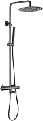 Allen Brau Priority Душевая стойка: ручной душ, шланг, излив, верхний душ 30 см, цвет: графит браш 5.31A10-MG