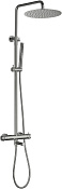 Allen Brau Priority Душевая стойка: термостат, руч. душ, шланг, верхний душ 30 см, цвет: никель браш 5.31T10-BN