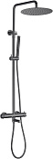 Allen Brau Priority Душевая стойка: термостат, руч. душ, шланг, верхний душ 30 см, цвет: графит браш 5.31T10-MG