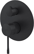 Allen Brau Priority Смеситель для душа, на 2 потребителя, с внутренней частью, цвет: черный матовый 5.31C11-31