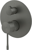 Allen Brau Priority Смеситель для душа, на 2 потреб., с внутр. частью, цвет: графит брашированный 5.31C11-MG