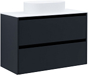 Allen Brau Activity Тумба под раковину, подвесная 100x46x65h см, цвет: антрацит матовый/черный браш 1.34006.AM