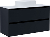 Allen Brau Activity Тумба под раковину, подвесная 120x45,7x65h см, цвет: антрацит/черный браш 1.34007.AM