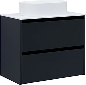 Allen Brau Activity Тумба под раковину, подвесная 80x45,7x65h см, цвет: антрацит матовый/черный браш 1.34004.AM