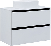 Allen Brau Activity Тумба под раковину, подвесная 90x45,7x65h см, цвет: белый матовый/черный браш 1.34005.WM