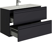 Allen Brau Eclipse 2.0 Тумба под раковину, подвесная 100x46x63,4h см, цвет: антрацит матовый 1.E1003.AM 2.0