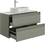 Allen Brau Fantasy 2.0 Тумба под раковину, подвесная 100x46x62h см, цвет: олива матовый 1.11003.CGM 2.0