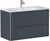 Allen Brau Paris Тумба под раковину, подвесная 99x46x60h см, цвет: антрацит матовый 1.360002.AM