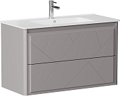 Allen Brau Paris Тумба под раковину, подвесная 99x46x60h см, цвет: платина матовый 1.360002.PGM