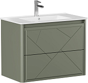 Allen Brau Paris Тумба под раковину, подвесная 79x46x60h см, цвет: олива матовый 1.360001.CGM