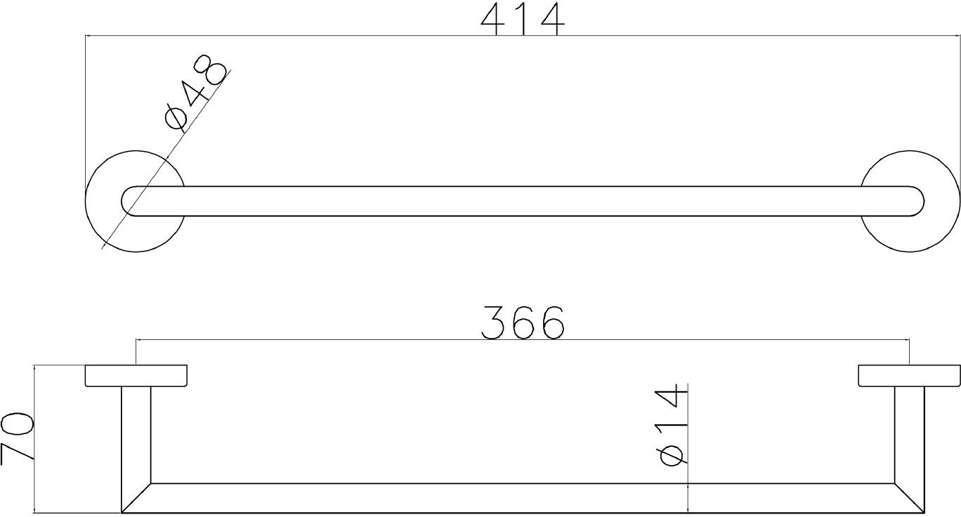 Allen Brau Priority Полотенцедержатель подвесной 41,4 см, цвет: хром 6.31A11-00