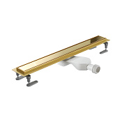 Excellent Stilio Gold Трап линейный 70 см, с решеткой со щелью для воды и сифоном, цвет: золото INEX.1515.700.R.GL