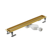 Excellent Stilio Gold Трап линейный 90 см, с решеткой под плитку и сифоном, цвет: золото глянцевое INEX.1515.900.P.GL
