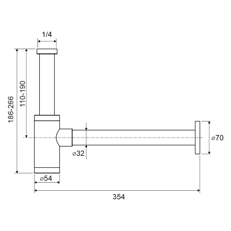 Excellent Сифон для раковины, цвет: золото глянцевое INEX.2018GL
