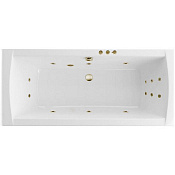 Excellent Aquaria Lux Ванна гидромассажная Smart 180x80 см, акрил, цвет: белый глянец, фурн. бронза WAEX.AQU18.SMART.BR