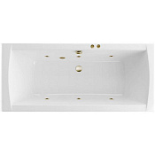 Excellent Aquaria Lux Ванна гидромассажная Soft 180x80 см, акрил, цвет: белый глянец, фурнит. бронза WAEX.AQU18.SOFT.BR