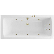 Excellent Aquaria Lux Slim Ванна гидромассажная 180x80 см, акрил, цвет: белый глянец, фурнит. бронза WAEX.AQU18S.LINE.BR