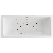 Excellent Aquaria Lux Slim Ванна гидромассажная 180x80 см, акрил, цвет: белый глянец, фурнит. бронза WAEX.AQU18S.RELAX.BR