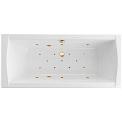 Excellent Aquaria Lux Slim Ванна гидромассажная 180x80 см, акрил, цвет: белый глянец, фурнит. золото WAEX.AQU18S.RELAX.GL