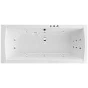 Excellent Aquaria Lux Slim Ванна гидромассажная 180x80 см, акрил, цвет: белый глянец, фурнит. хром WAEX.AQU18S.SMART.CR