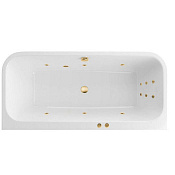 Excellent Arana Ванна гидромассажная Line 180x85 см, акрил, цвет: белый глянцевый, фурнитура золото WAEX.ARA18.LINE.GL