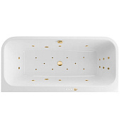 Excellent Arana Ванна гидромассажная Ultra 180x85 см, акрил, цвет: белый глянцевый, фурнитура золото WAEX.ARA18.ULTRA.GL