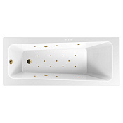 Excellent Ava Ванна гидромассажная Relax 170x70 см, акрил, цвет: белый глянцевый, фурнитура золото WAEX.AVA17.RELAX.GL