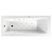 Excellent Ava Ванна гидромассажная Ultra Nano 170x70 см, акрил, цвет: белый глянец, фурнитура золото WAEX.AVA17.ULTRANANO.GL
