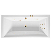 Excellent Crown Grand Ванна гидромассажная Line 190x90 см, акрил, цвет: белый глянец, фурнит. золото WAEX.CRG19.LINE.GL