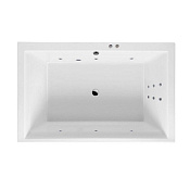 Excellent Crown Lux Ванна гидромассажная Line 190x120 см, акрил, цвет: белый глянец, фурнитура хром WAEX.CRO19.LINE.CR