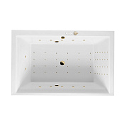 Excellent Crown Lux Ванна гидромассажная Nano 190x120 см, акрил, цвет: белый глянец, фурнит. золото WAEX.CRO19.NANO.GL