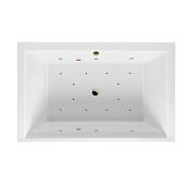 Excellent Crown Lux Ванна гидромассажная Relax 190x120 см, акрил, цвет: белый глянец, фурнит. бронза WAEX.CRO19.RELAX.BR