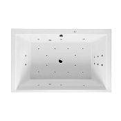 Excellent Crown Lux Ванна гидромассажная Ultra 190x120 см, акрил, цвет: белый глянец, фурнитура хром WAEX.CRO19.ULTRA.CR