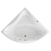 Excellent Glamour Ванна гидромассажная Line 150x150 см, акрил, цвет: белый глянец, фурнитура золото WAEX.GLA15.LINE.GL