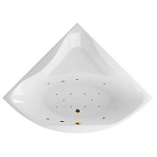 Excellent Glamour Ванна гидромассажная Relax 150x150 см, акрил, цвет: белый глянец, фурнитура золото WAEX.GLA15.RELAX.GL