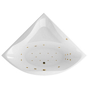 Excellent Glamour Ванна гидромассажная Ultra 150x150 см, акрил, цвет: белый глянец, фурнитура золото WAEX.GLA15.ULTRA.GL