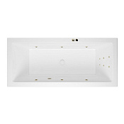 Excellent Heaven Slim Ванна гидромассажная Line 180x80 см, акрил, цвет: белый глянец, фурнит. бронза WAEX.HEV18S.LINE.BR