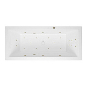 Excellent Heaven Slim Ванна гидромассажная Ultra 180x80 см, акрил, цвет: белый глянец, фурн. бронза WAEX.HEV18S.ULTRA.BR