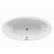 Excellent Lumina Ванна гидромассажная Line 190x95 см, акрил, цвет: белый глянцевый, фурнитура золото WAEX.LUM19.LINE.GL