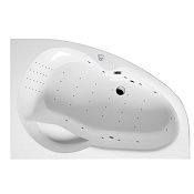 Excellent Newa Ванна гидромассажная правая Nano 160x95 см, акрил, цвет: белый глянец, фурнитура хром WAEX.NEP16.NANO.CR
