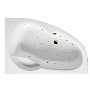 Excellent Newa Ванна гидромассажная правая Relax 160x95 см, акрил, цвет: белый глянец, фурн. бронза WAEX.NEP16.RELAX.BR