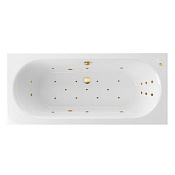 Excellent Oceana Ванна гидромассажная Ultra 160x75 см, акрил, цвет: белый глянец, фурнитура золото WAEX.OCE16.ULTRA.GL