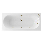 Excellent Oceana Ванна гидромассажная Line 170x75 см, акрил, цвет: белый глянцевый, фурнитура бронза WAEX.OCE17.LINE.BR