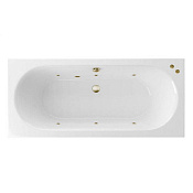 Excellent Oceana Slim Ванна гидромассажная Soft 160x75 см, акрил, цвет: белый глянец, фурнит. бронза WAEX.OCE16S.SOFT.BR