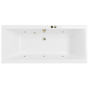 Excellent Pryzmat Ванна гидромассажная Soft 160x75 см, акрил, цвет: белый глянец, фурнитура бронза WAEX.PRY16.SOFT.BR