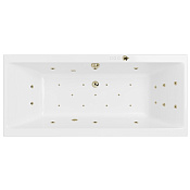 Excellent Pryzmat Slim Ванна гидромассажная Ultra 160x75 см, акрил, цвет: белый глянец, фурн. бронза WAEX.PRY16S.ULTRA.BR