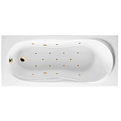 Excellent Sekwana Ванна гидромассажная Relax 170x75 см, акрил, цвет: белый глянец, фурнитура золото WAEX.SEK17.RELAX.GL