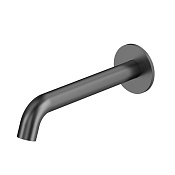 Whitecross Y Излив настенный с скрытым аэратором 22 см, цвет: оружейная сталь Y1202GM