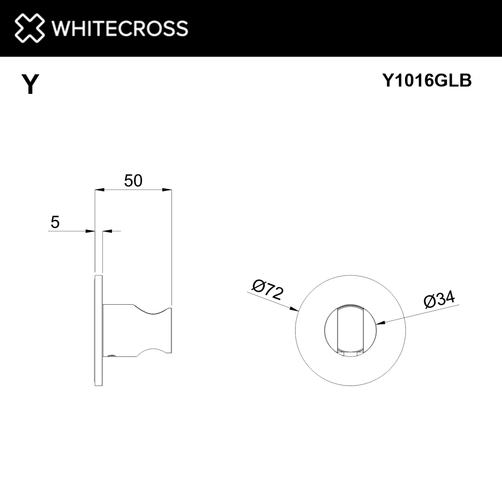 Whitecross Y Держатель для ручного душа, цвет: золото брашированное Y1016GLB