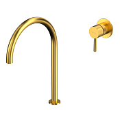 Whitecross Y Смеситель для раковины высокий, с внутренней частью, излив 23 см, цвет: золото браш Y1219GLB